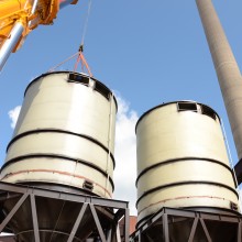 Installation of silos in Helsinki