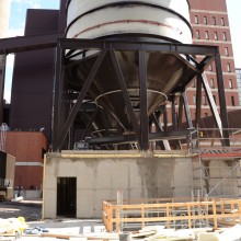 Installation of silos in Helsinki